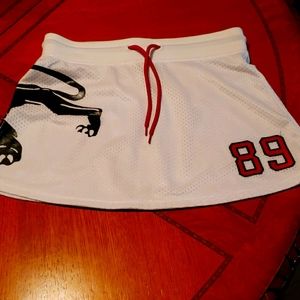 White mini athletic skirt